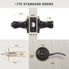 KNOBWELL 6 Pack Bronze Lever Door Handles Privacy Door Levers