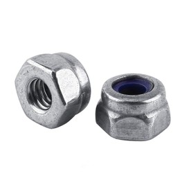 M2-M12 Stainless Steel SS304 Self-locking Hex Nut Anti-loose Locknut with the Nylon Washers(M2-100Pcs)