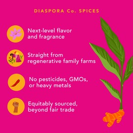 Diaspora Spice Co. Chai Masala | Uncaffeinated and Unsweetened Ground Spice Blend for Drinking & Baking | Made with Fresh, Single-Origin Spices | 45g Everyday Tin