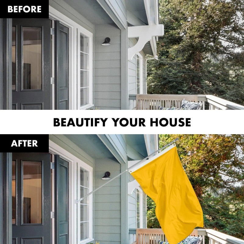 UD_G128 Combo Pack: 5 Ft Tangle Free Aluminum Spinning Flagpole