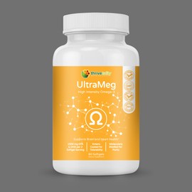 UltraMeg High Intensity Omega-3 by Thrivetality | #1 Physician Formulated | 1500mg EPA & DHA per Serving | Molecularly Distilled for Potency and Purity | Enteric Coated for Tolerability and Absorption