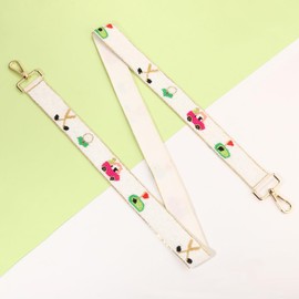 YAHPERN Golf Purse Strap for Women Beaded GOLF Clubs Flag Carts Balls Crossbody Shoulder Bag Strap Replacement Golf Outfits Accessories Gifts