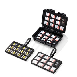 KIWIFOTOS 135 Slots Memory Card Case for TF SD CFexpress Type-A Card IP67 Waterproof Card Holder for 33 SD SDHC SDXC 90 Micro 12 CFexpress Type-A Cards