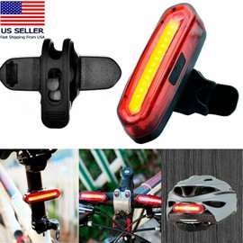 LED Bike Tail Light Bicycle Rear Cycling Safety Warning Lamp USB Rechargeable