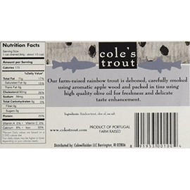 Cole's Applewood Smoked Rainbow Trout, 3.2 Oz. Cans (Pack of 2)