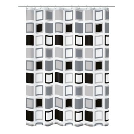 Kleine Wolke Clipper Shower Curtain, 100% PEVA, Anthracite Grey, 200 x 120 x 0.02 cm