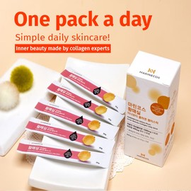 ZIOSTAND Yellow Plum Collagen Jelly Stick ㅣ Korean Inner Beauty Supplement ㅣ Marine Collagen Peptide 3000mg ㅣ Daily Skin Hydration ㅣ No Sugar Added ㅣ Easy On The Go Stick Type