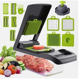 Vegetable Chopper-Food Chopper-Pro Onion Multifunctional 15-in-1 Green Slicer Dicer Grader Cutter-kitchen Tool 14 Blades