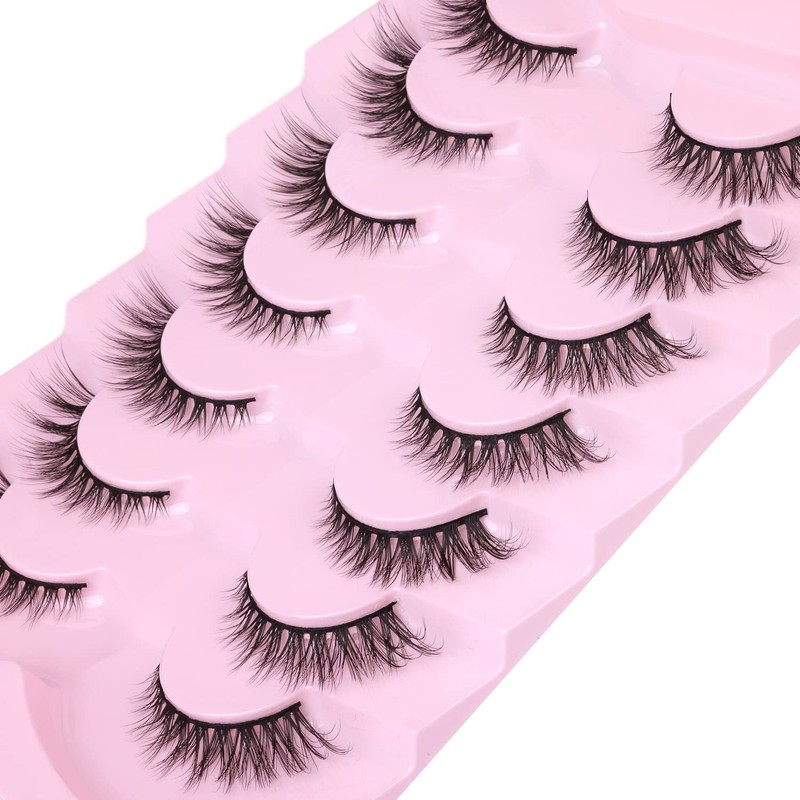 Lashes Natural Look False Eyelashes Wispies Short Faux Mink Lashes