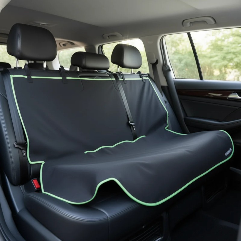 Rolmih Back Seat Safety Cover Black Mess Free Car Pet
