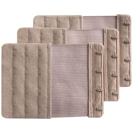 Chanie Women Pack of 3 Soft Comfortable 4 Hooks Bra Extender,10.3cm x 7.6cm
