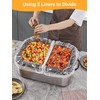 SMARTAKE Electric Roaster Liners, 2 Count Disposable Roaster Liners, Fits