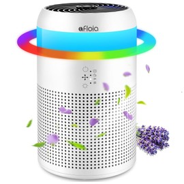 Afloia Air Purifiers for Bedroom Dorm with 7 Colors Light & Fragrance Sponge for Home Office Living Room, Small Desktop Air Purifier for Pet Dander Mold Pollen Odor Smoke Dust