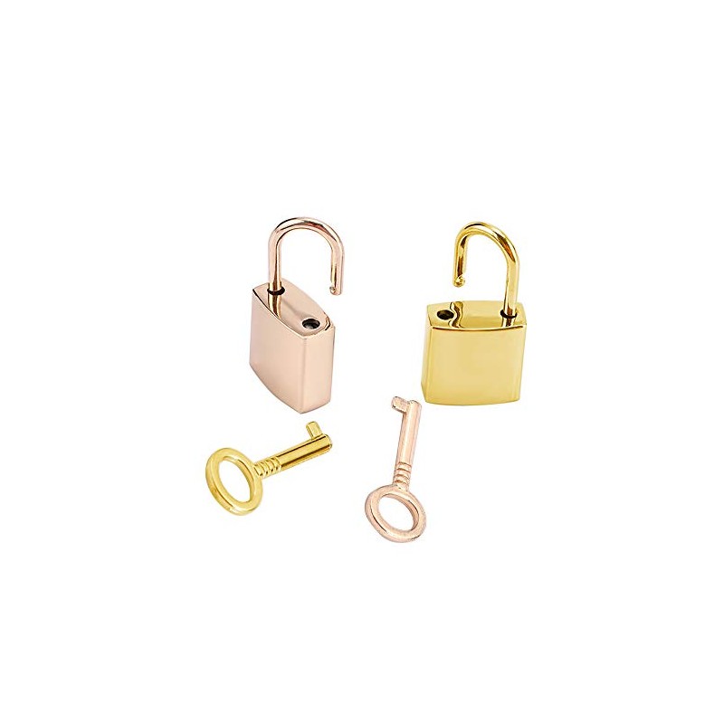 Mini Metal Lock - Zinc Replacement Pad-Lock with Keys, Mirror