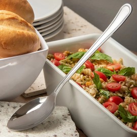 Carlisle Solid Stainless Steel Serving Spoon 18-8 12 Inch 609001 Aria