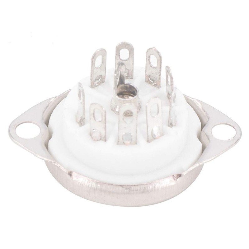 Aqevn 10pcs Ceramic B9A Silver Plated 9 Pin Vacuum Tube