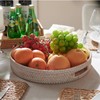11.8 inch Round Rattan Tray, Ottoman Tray, Woven Serving Tray