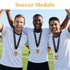 Gweichunon 12 Pcs Soccer Medals with Ribbons Medals for Awards