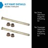 TRQ Door Hinge Pin And Bushing Kit Pair Set Compatible