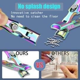 XGIZMOO Nail Clippers for Men Thick Nails,Large Wide Jaw Opening Toe Nail Clippers for Seniors,Long Handle Catcher Heavy Duty Stainless Steel Portable Ultra Sharp Nail Clipper