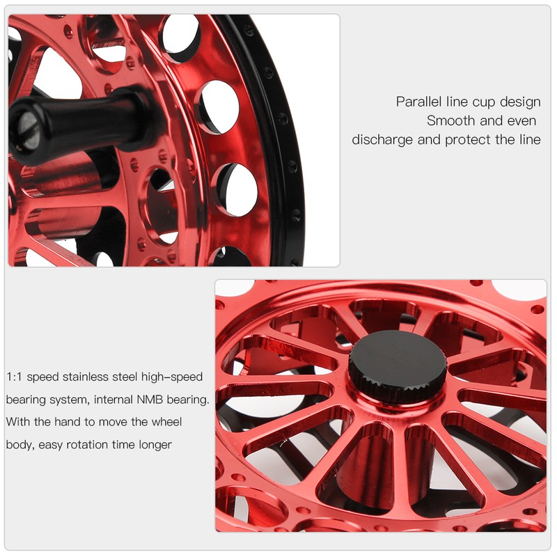 Stainless Steel 2 Bearing Aluminium Alloy No Brakes Fly Fish