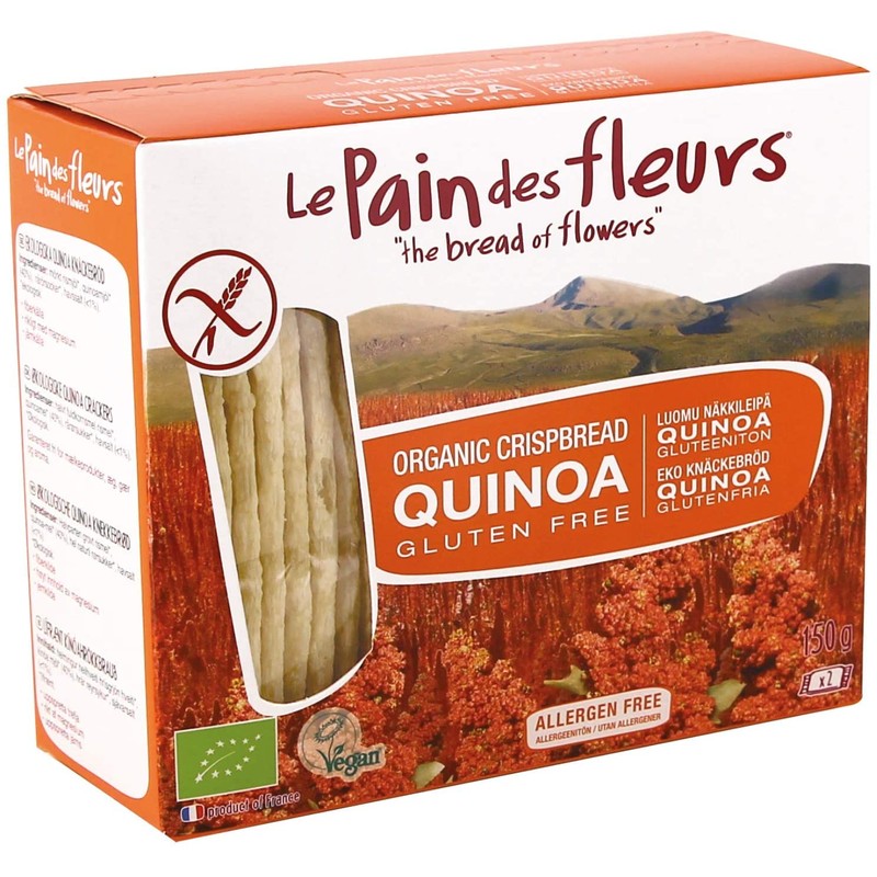 Le Pain Des Fleurs Organic Quinoa Gluten Free Crispbread, 150