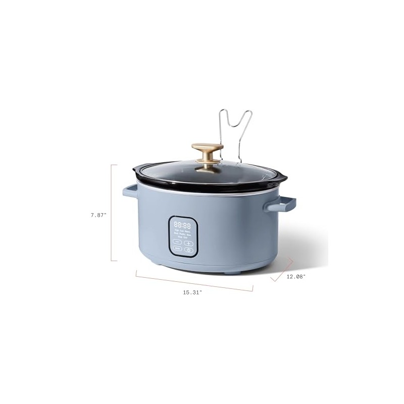 6 Quart Programmable Slow Cooker (Color : Cornflower Blue)