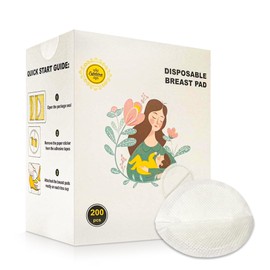 ESTETIIRA - Disposable Nursing Pads, Super Absorbent and Breathable Breastfeeding Pads, Ultra-Thin Stay Dry Nursing Pads, Breastfeeding Essentials for Moms, Individually Pack Leakproof 200pcs