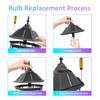 Solar Lamp Post Lights Outdoor Waterproof with Pier Mount Base,
