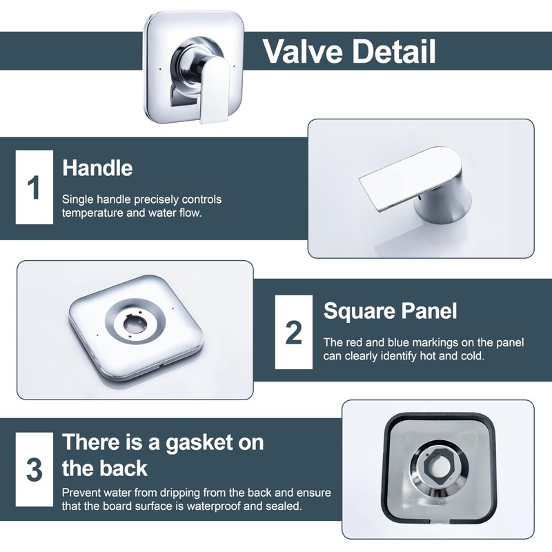 Chrome Valve Trim Kit, Replacement for T2471BL Genta LX Valve