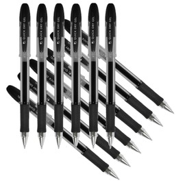 Q-Connect Quick Dry Gel Pen KF00678 - Black, Pack of 12