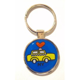 New York Keychain Taxi Cab Love NY Souvenir Keychain by Mary Ellis