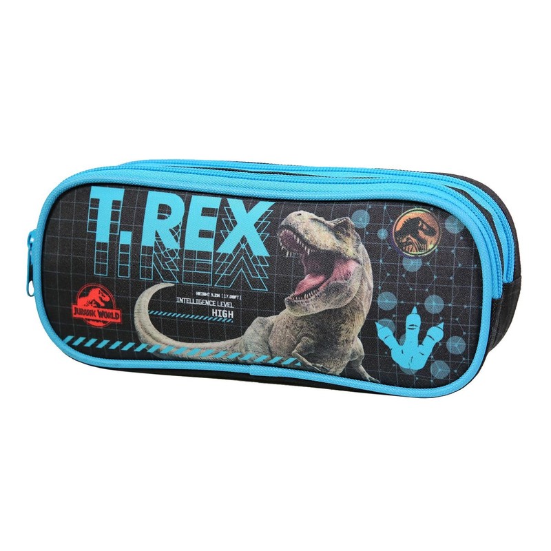 Bagtrotter Jurassic World T-Rex School Bag with 2 Compartments Black