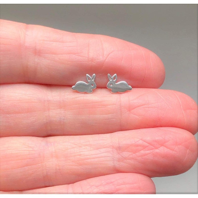 Rabbit Bunny Earrings 925 Sterling Silver