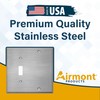 Stainless Steel Combination Switch Cover, Metal Wall Plate, 2 Gang