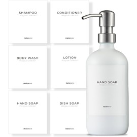 Etiquetas impermeables MaisoNovo para botellas, diseño moderno - Paquete mixto de 6 unidades