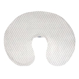 Nap Baby Funda Desmontable para Cojín de Lactancia para amamantar, 100% Algodón - Chevron Gris