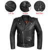 ZAPRIS Motorcycle Leather Jacket With Belt Motorbike Biker Classic Rider