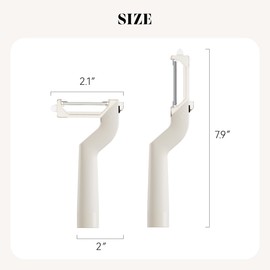 2-in-1 Potato Peeler,Adjustable Direction Peeler Fruit Peeler for Home Kitchen, Razor-Sharp Dual Stainless Steel Blades for Vegetable Peeler (White)