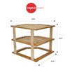 Copco COP3TIERCORBAM Bamboo 3 Tier Corner Shelving Unit with Window,