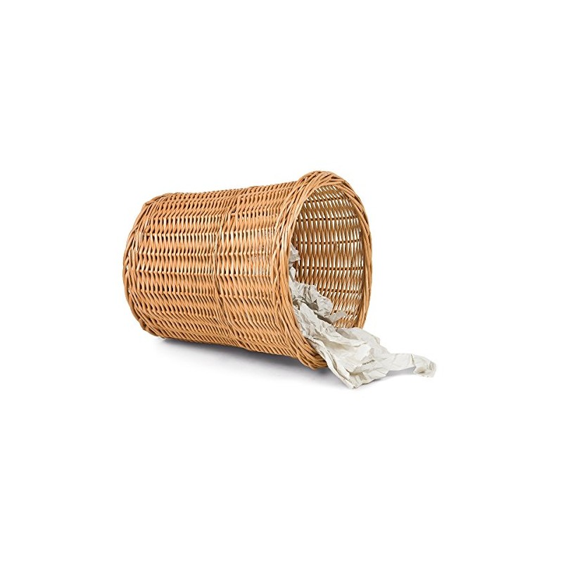 Adam Schmidt Round Waste Paper Bin, Brown, Diameter 34 cm
