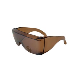 Cover Up Large Square Fit-Over Safety Glasses with 100% UVA/UVB Protection (Amber)