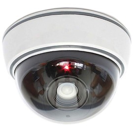 O&W Security Dummy Camera with Lens Video Surveillance Goods Security Camera Fake Camera with Red LED Light for Indoor and Outdoor Use