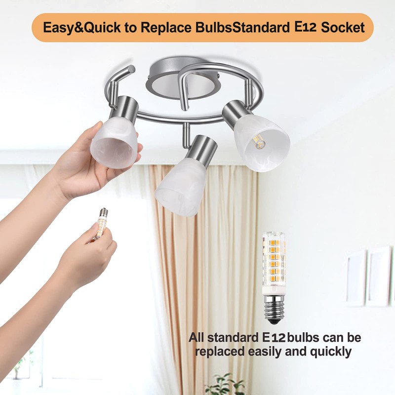 HiBay LED 3-Light Track Lighting Kit, Adjustable Ceiling Light Fixture