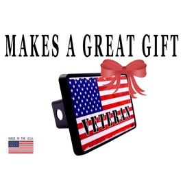Rogue River Tactical USA American Flag Military Veteran Trailer Hitch Cover Plug US Patriotic USA Old Glory