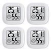 Thermometer Hygrometer Indoor 4 Pieces RUIZHI Mini Digital Thermometer with
