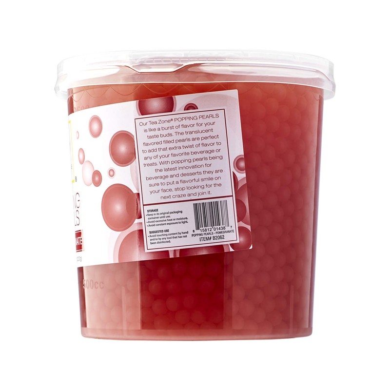Tea Zone [7 Pounds] Pomegranate Popping Pearls for Boba Tea