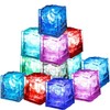 Xrten 12 Pieces Colorful Luminous Ice Cubes LED Ice Cubes