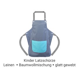 Emily´s Check Bib Apron for Children - Crafts - Cooking - Gardening 1592.2315, Stars navy