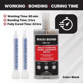 Maxi-Bond Multi-Purpose Panel Adhesive MB-155 – Two-Part Epoxy Adhesive, Non-Sagging, High Strength Bond for Metal, Aluminum & Fiberglass – 200 mL (6.75 fl oz)
